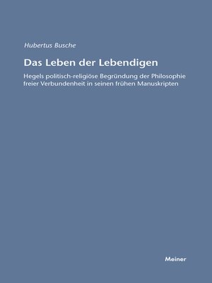 cover image of Das Leben der Lebendigen